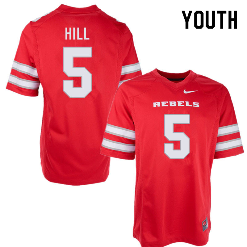 Youth #5 Phillip Hill UNLV Rebels College Football Jerseys Sale-Red